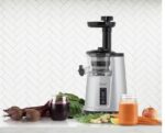 Omega Cold Press 365 Vertical Slow Masticating Juicer – 150W Compact Extractor for Fruits & Vegetables, 65 RPM, BPA-Free, Silver - Image 3