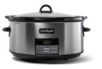 Crock-Pot 8QT Programmable Slow Cooker – Black Stainless Steel, Digital Timer, Removable Stoneware