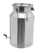 40L Stainless Steel Milk Can with Faucet & Sealed Lid – Heavy-Duty 10.57 Gallon Milk Jug, Silver (Brand New with Dents)
