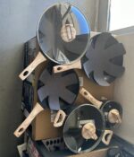 8-Piece Nonstick Granite Cookware Set – Durable Pots and Pans Set for Home Kitchen, Grey - Image 3