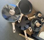 8-Piece Nonstick Granite Cookware Set – Durable Pots and Pans Set for Home Kitchen, Grey - Image 4